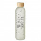 Preview: Sublimation Glasflasche mit Verschluss aus Bambus 650ml